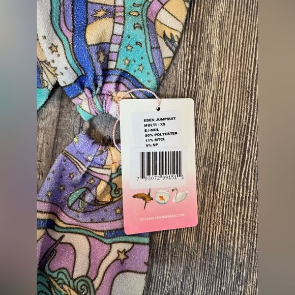 Eden Flattering Glitter Lurex Multi-Coloured Jumpsuit #21 - Picture 7 of 11